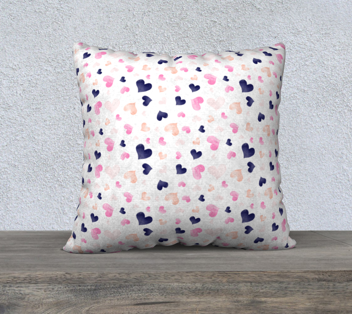 Hearts 22x22 Pillow Case preview #2
