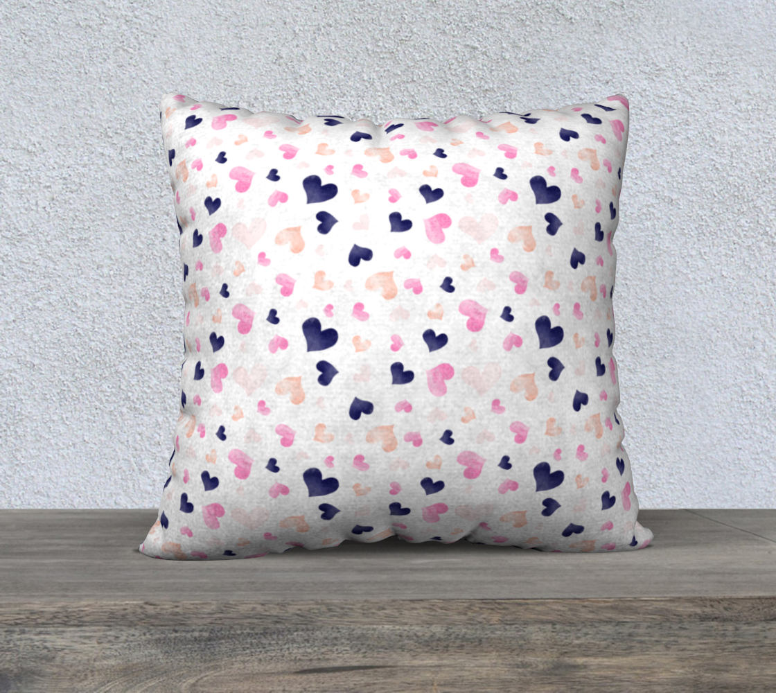 Hearts 22x22 Pillow Case preview #1