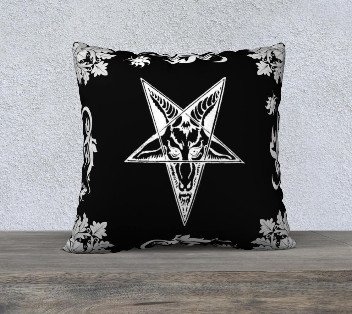 Baphomet Pentagram Elegant Damask preview #2