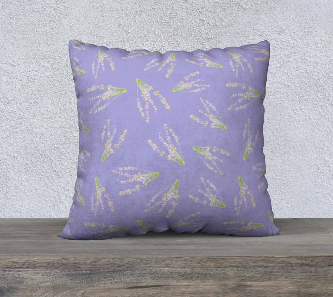 22x22 Pillow Case * Abstract Floral Pillow Covers * Linen*Canvas*Velveteen Decorative Pillows * Pale Purple * Lavender Watercolor Impressions Design preview