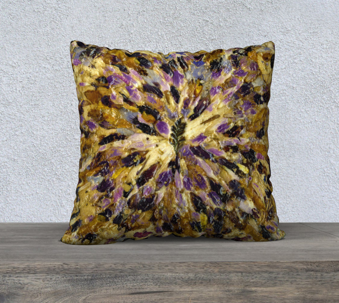 22x22 Pillow Case * Abstract Pressed Flowers * Geometric Floral Decorative Linen*Canvas*Velveteen Pillowcases*Ripple Effect preview