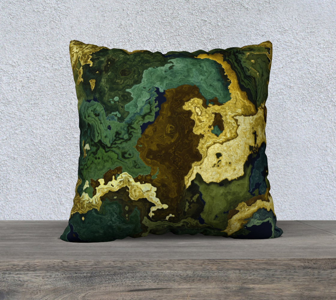 marble  green pillow preview