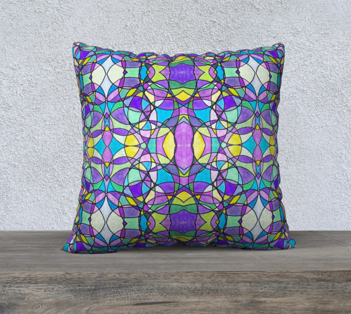 Lilac Stained Glass 22inX22in Pillow Case preview