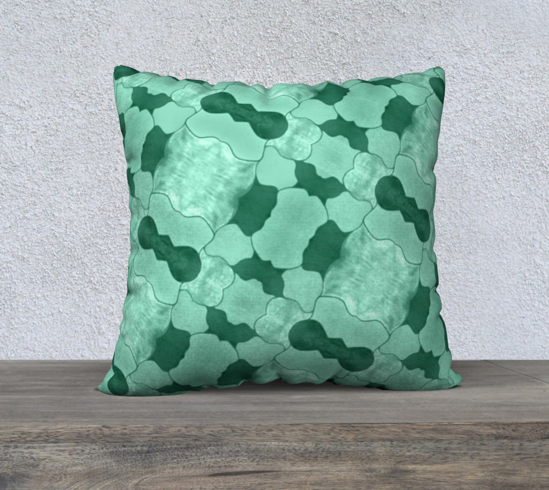 Lime Patchwork 22inX22in Pillow Case preview