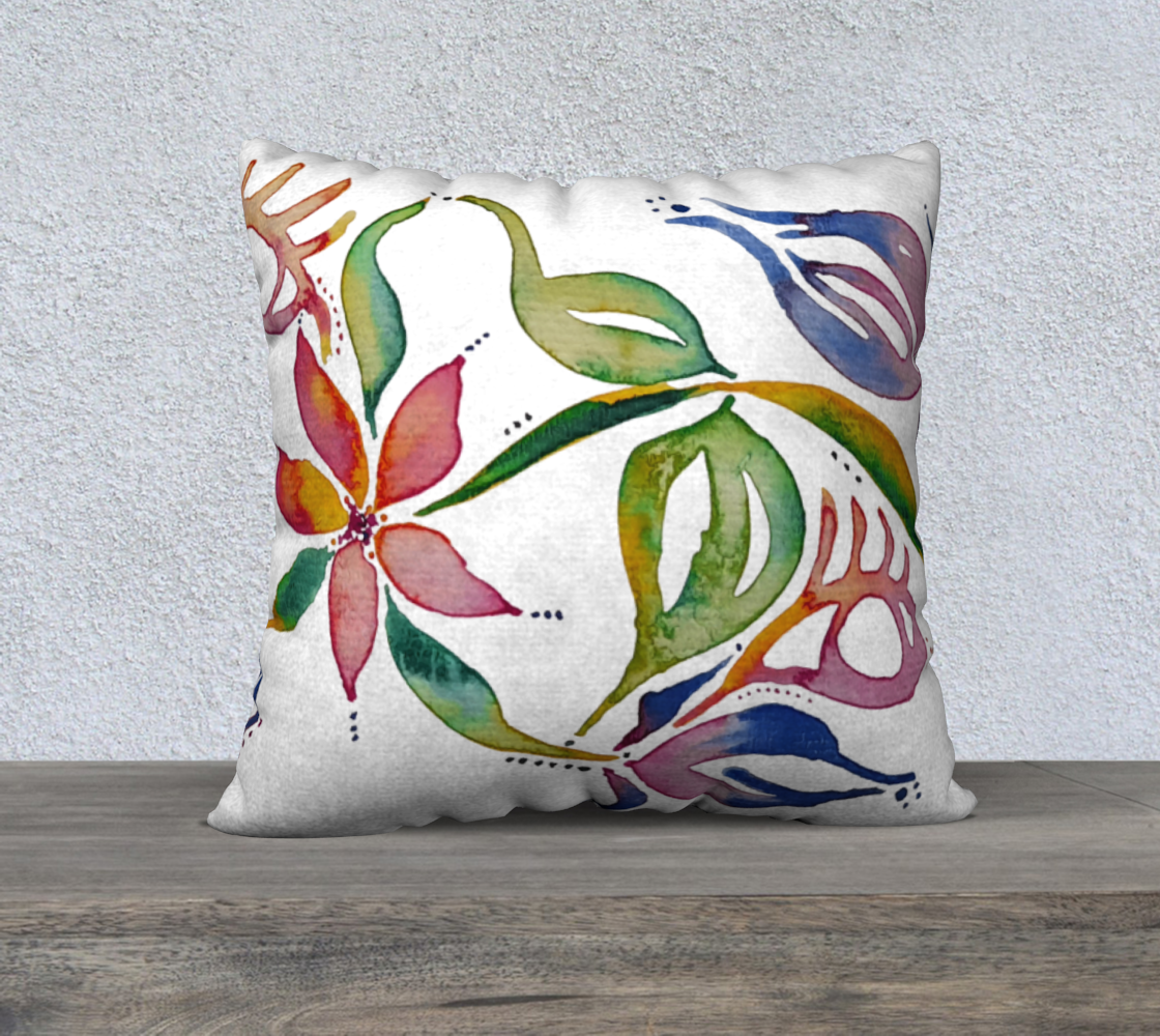Surreal Flower 22inx22in Mirrored Pillow Case preview #1