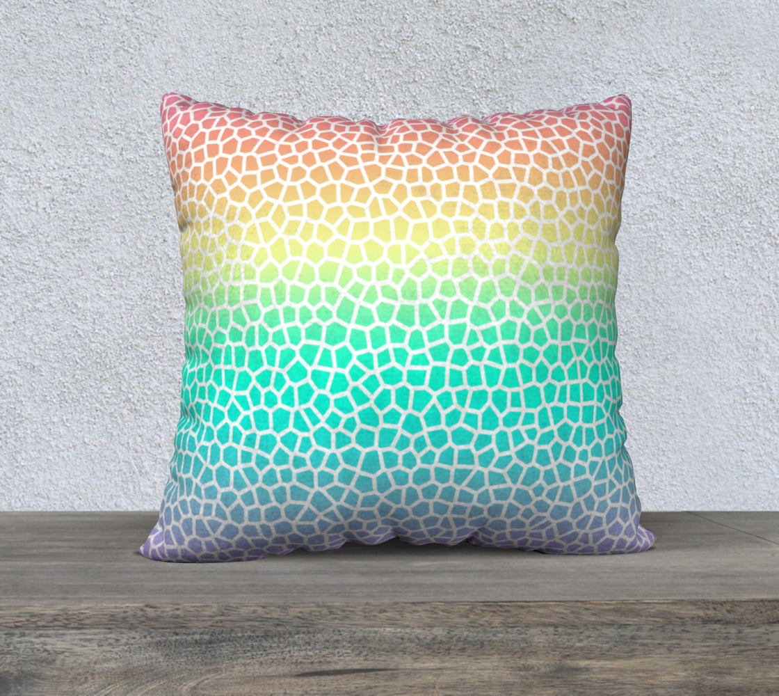 Pastel Rainbow Mosaic Throw Pillow Case-PRIDE, LGBTQIA preview