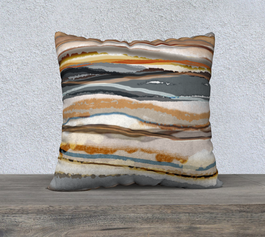 Abstract Agate Stripe Neutral Grey Brown Cream preview