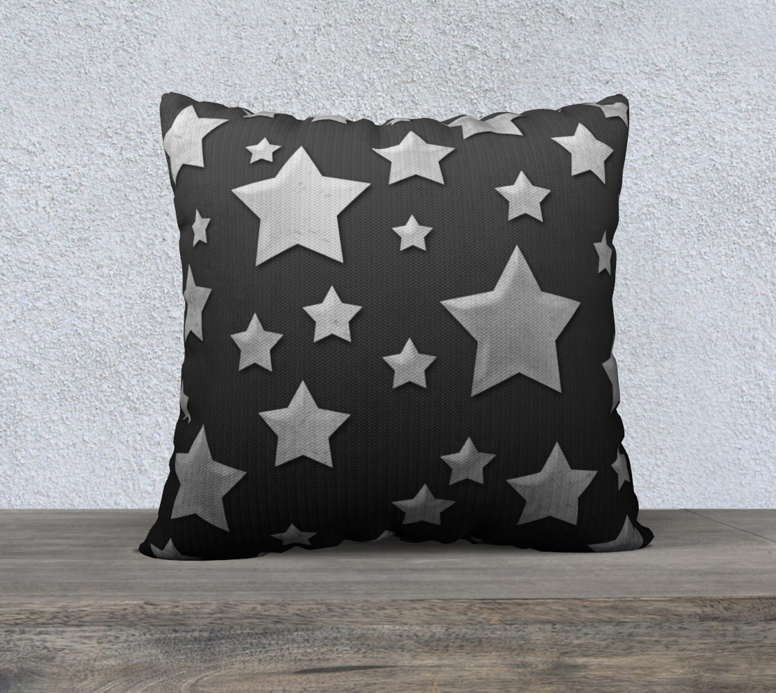 Grey Ombre Floating Stars Herringbone Pattern Miniature #3