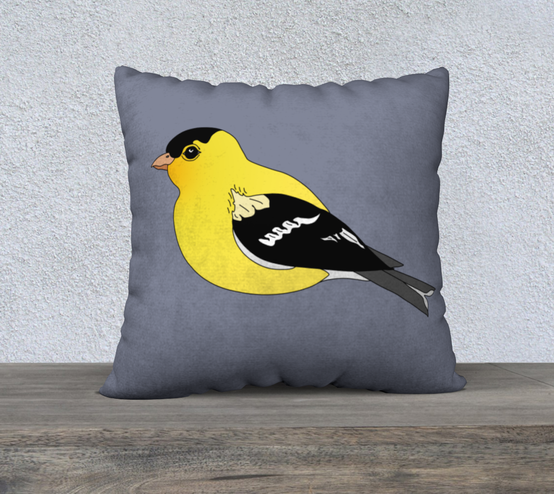 Yellow Finch Graphic Bird Dusty Purple preview