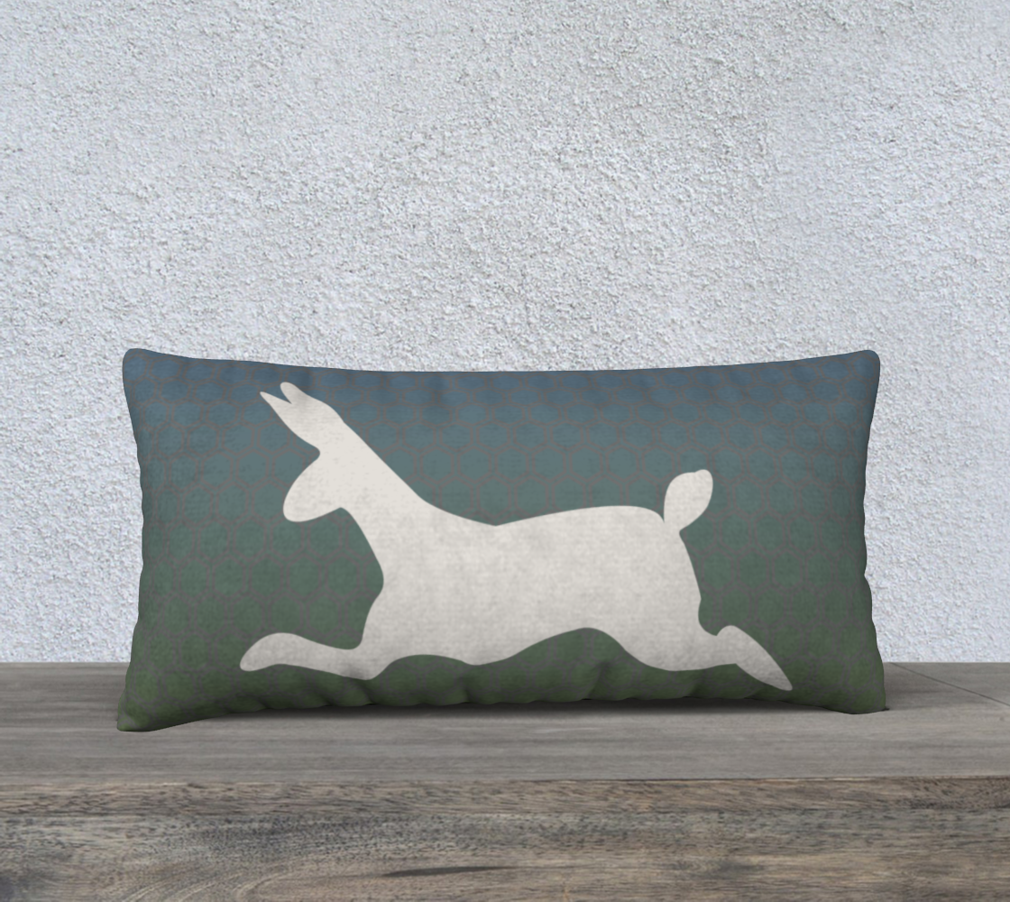 Rabbits in Earthy Colors Pillow 24X12 190302D 3D preview