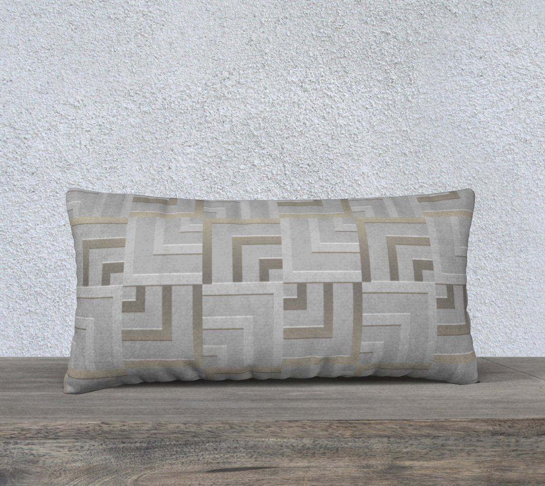 Bronze and Silver Squares 24" x 12" Pillow Case preview #1