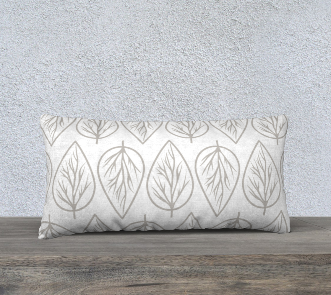 Leaves Repeat on White Pillow 24X12 190308C preview #1