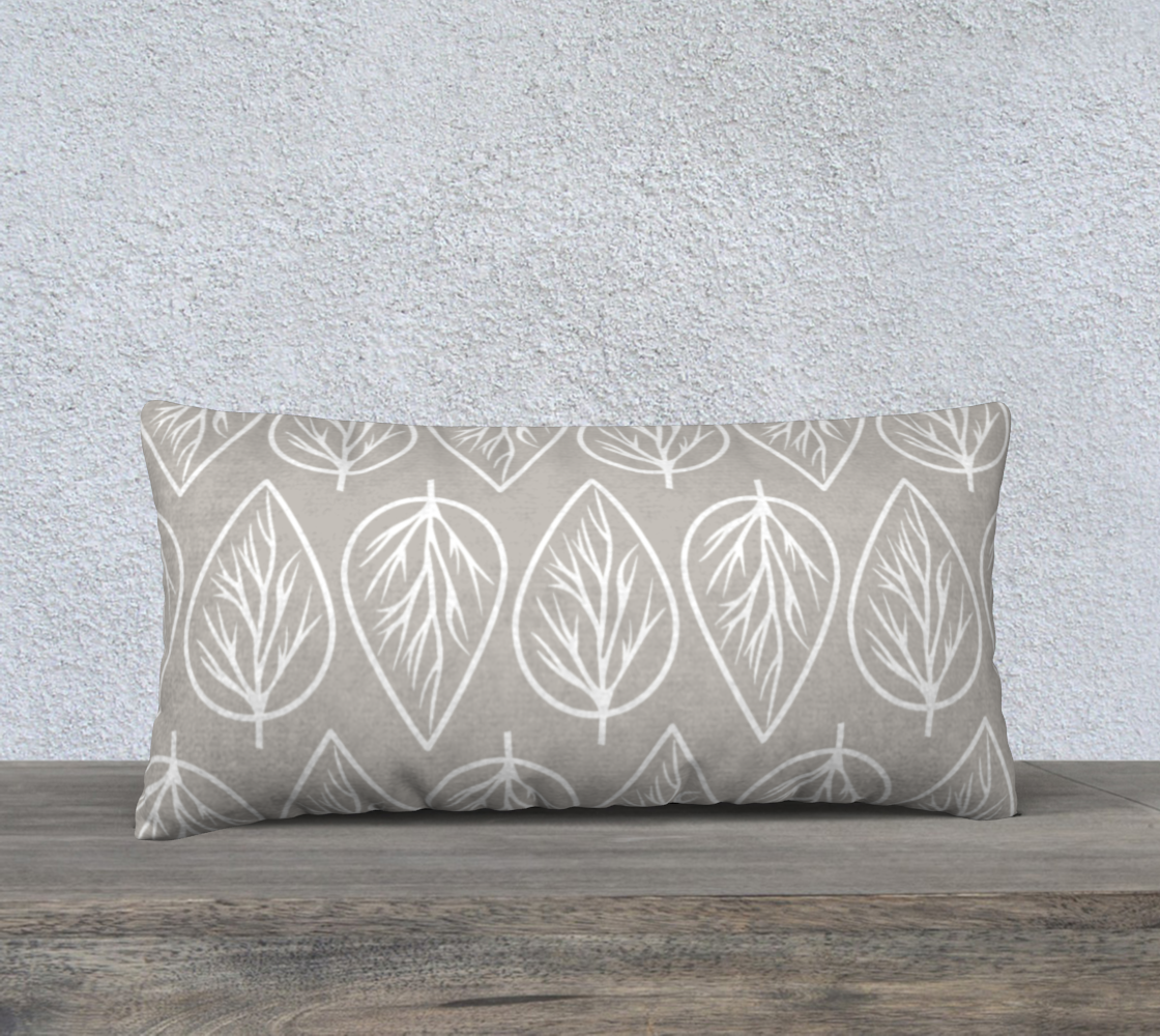 Leaves Repeat on Beige Pillow 24X12 190308D preview #1