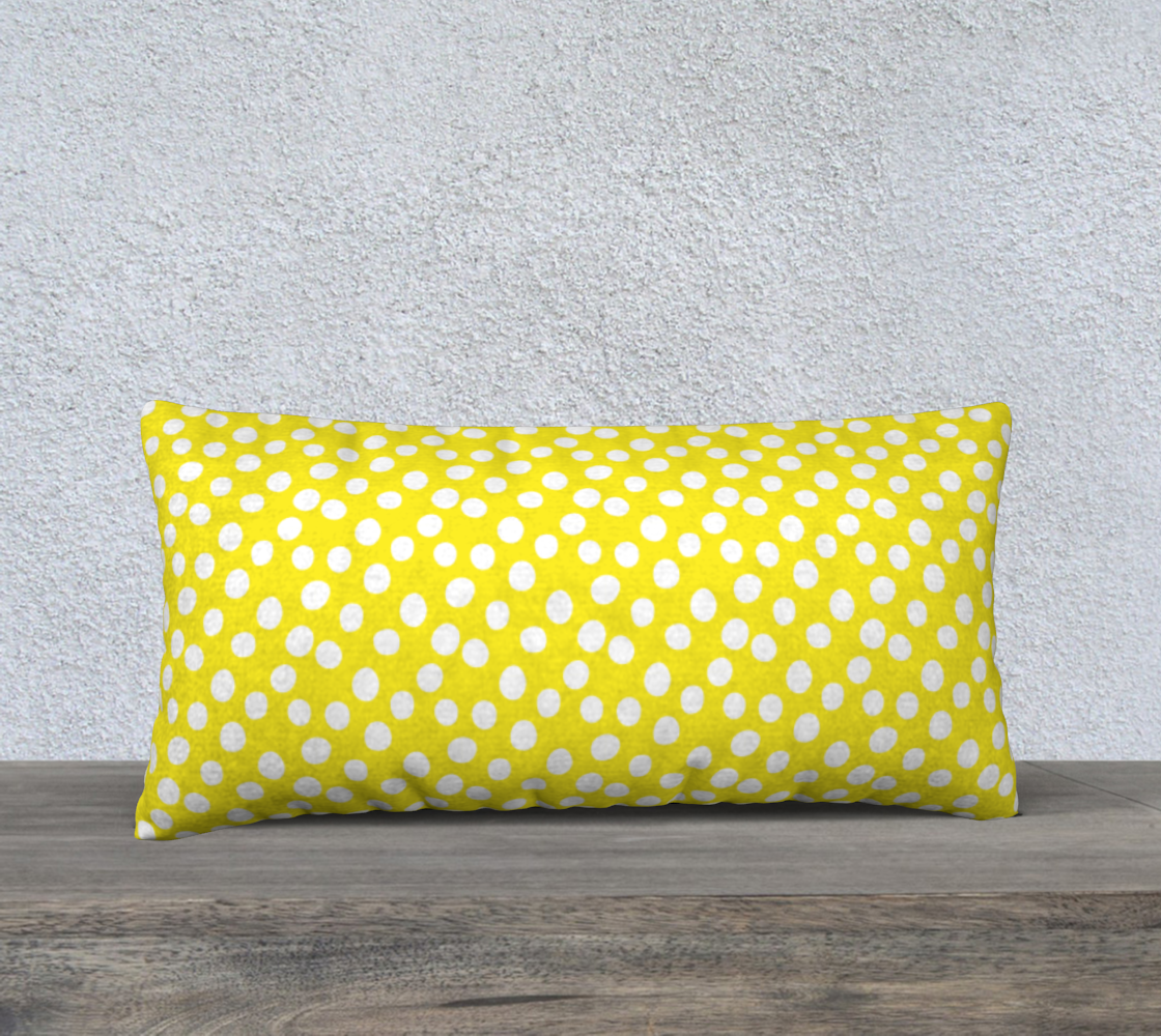 Aperçu de All About the Dots Pillow Case - 24"x12" Yellow