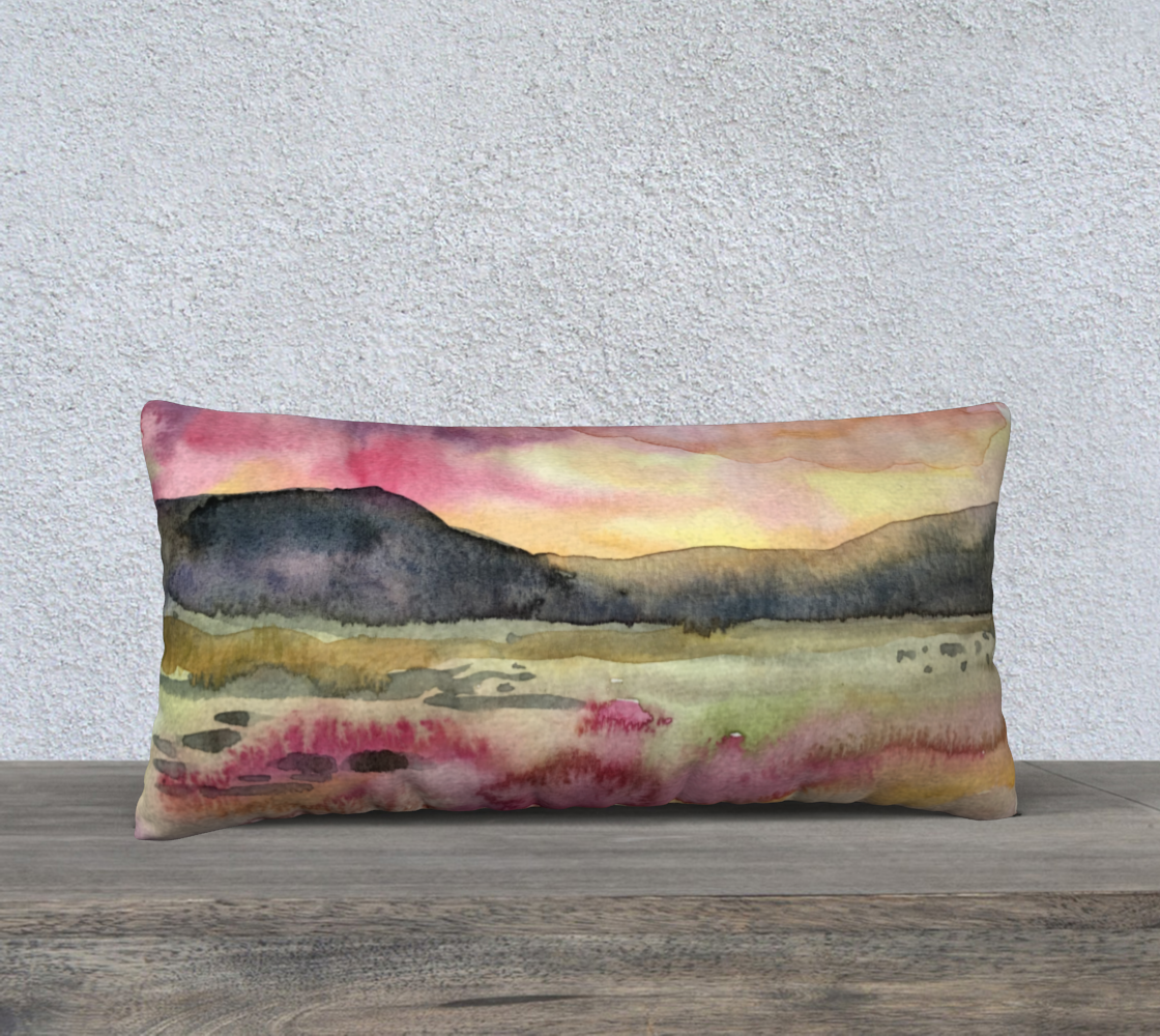 Coussin 24x12 paysage rose preview #1