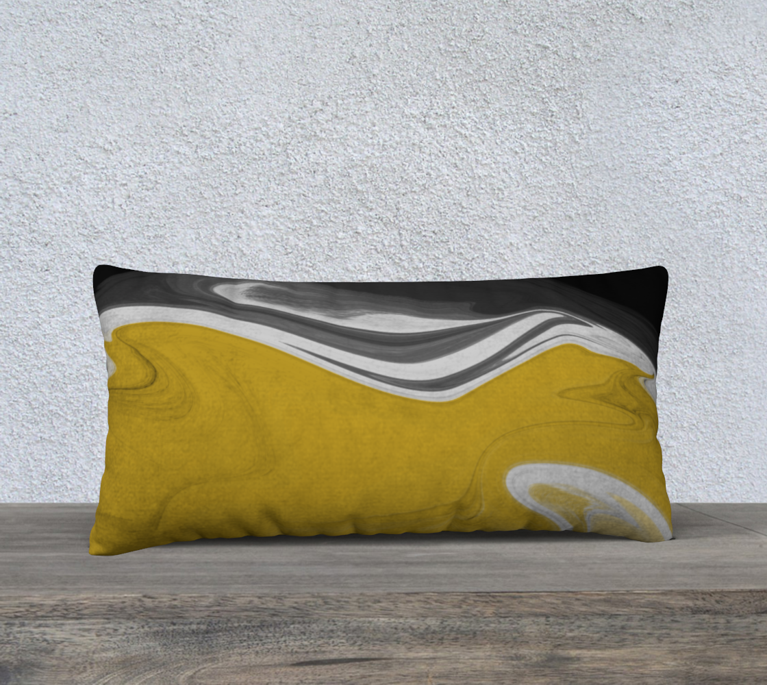 Liquid Black Gold 24x12 Pillow Case preview #1