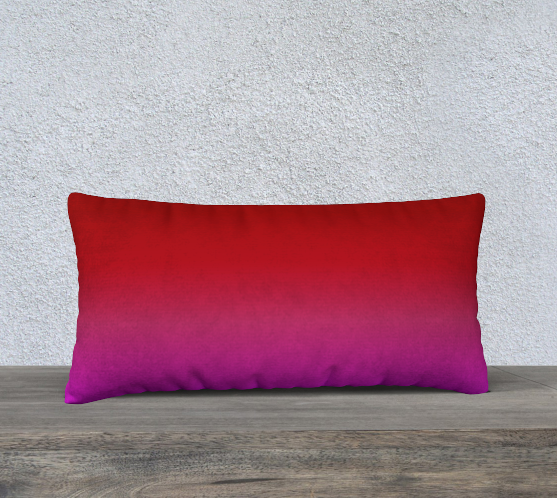 Aperçu de Red to Purple Blend Pillow Case 24x12, AWSM