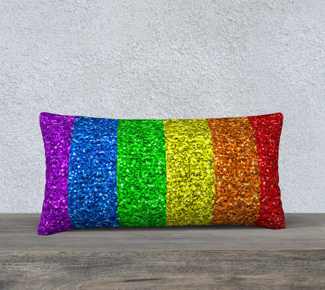 Aperçu de LGBT flag vibrant rainbow glitter sparkles