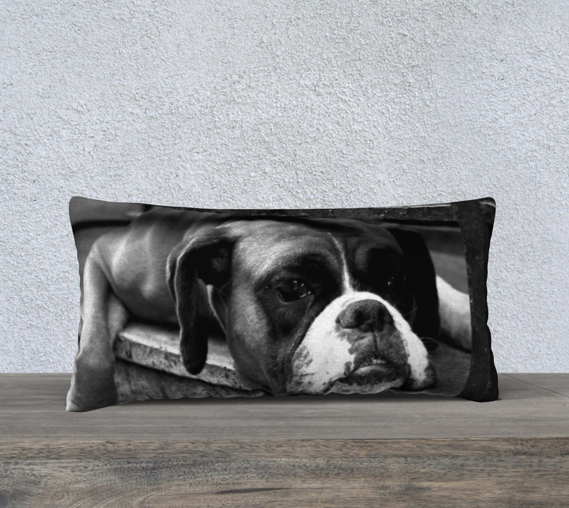 Boxer Dog On Windowsill 24x12 Pillow Case preview