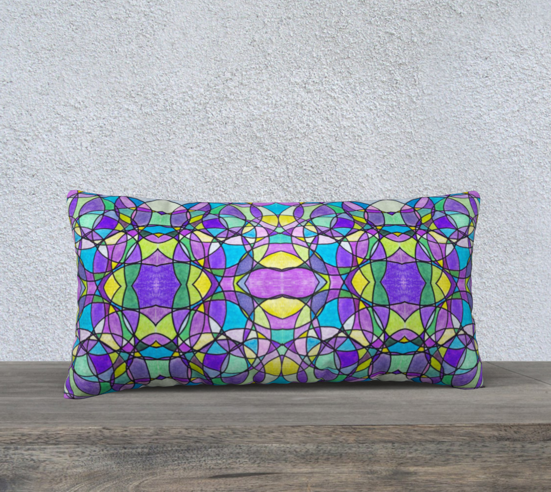 Lilac Stained Glass 24inX12in Pillow Case preview