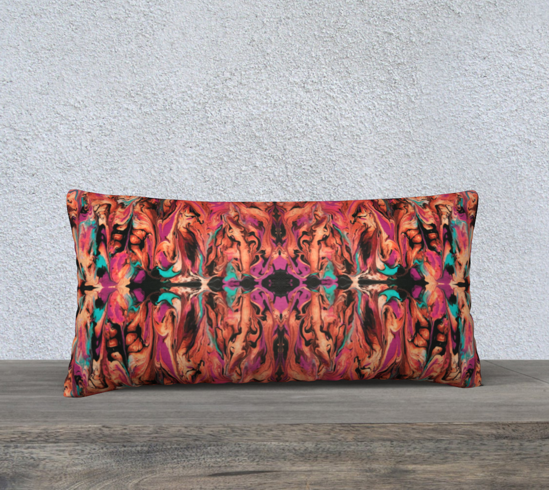 Red Wave 24inX12in Pillow Case preview #1