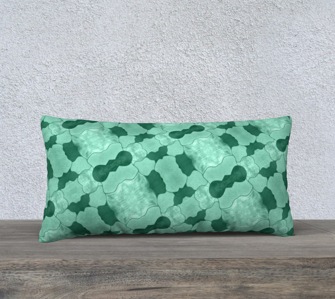 Lime Patchwork 24inX12in Pillow Case preview #2