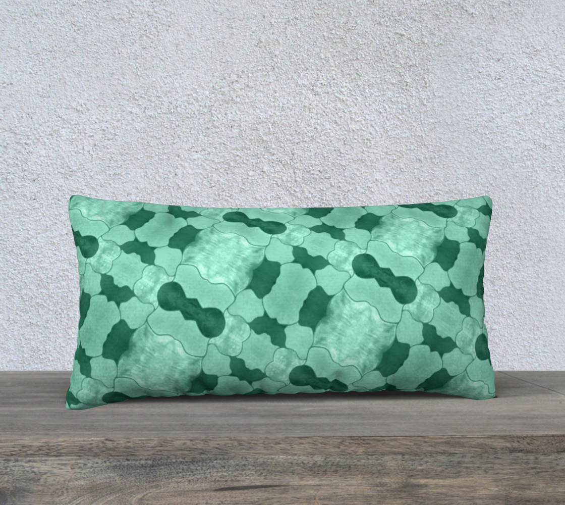 Lime Patchwork 24inX12in Pillow Case 3D preview