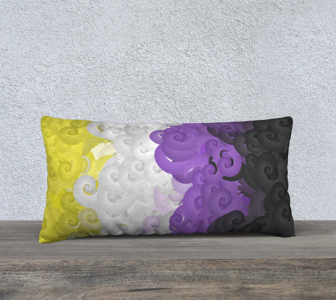 Psychedelic Funky Spiral Abstract Nonbinary Pride Flag preview
