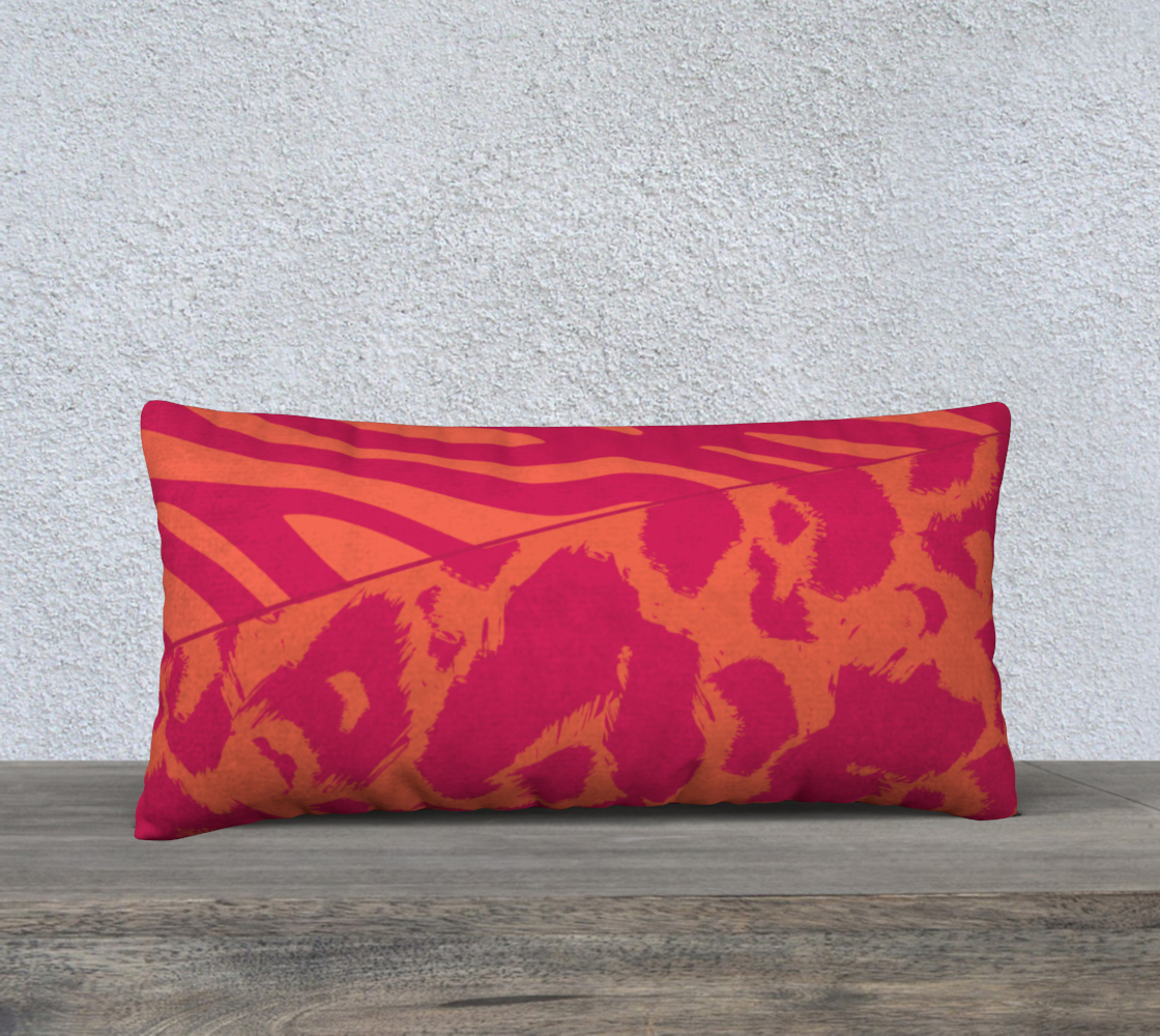 Aperçu de Leopard Print Zebra Stripe Hot Pink Orange Modern #2