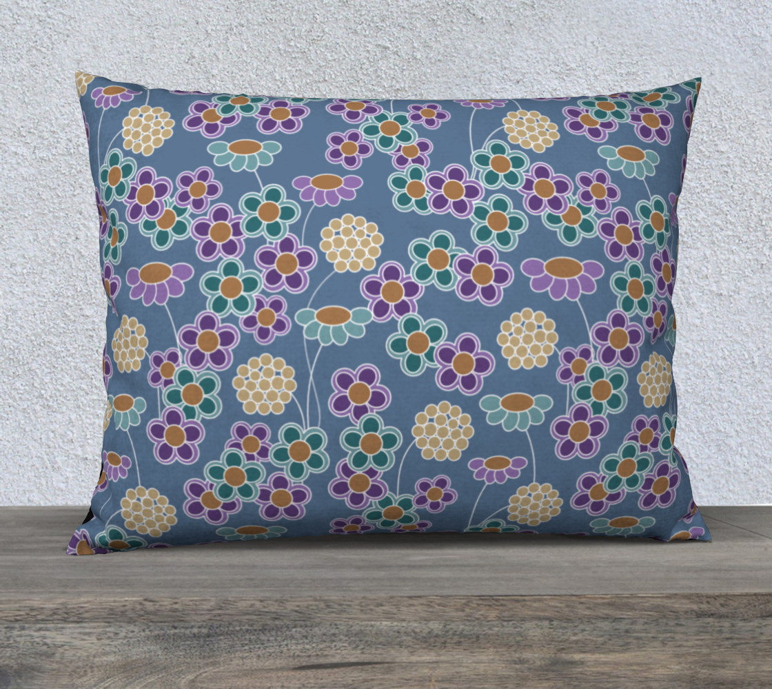 Circle Flowers in Earthy Colors Pillow 26X20 190302B preview