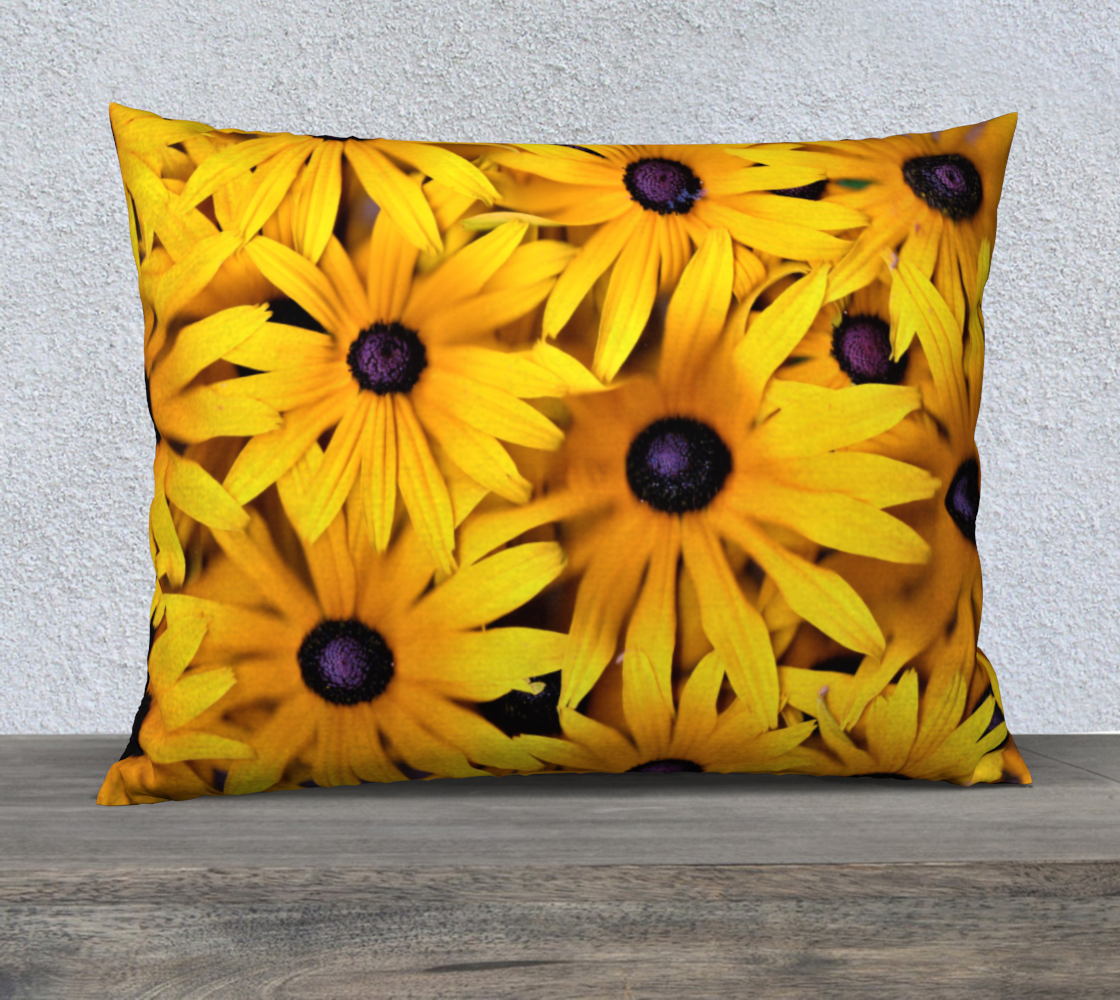 26x20 Pillow Cover Black Eyed Susan Petals PillowCase Cover Replacement preview