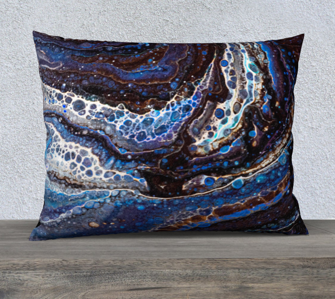 Black and Blues Acrylic Pour Art preview #1