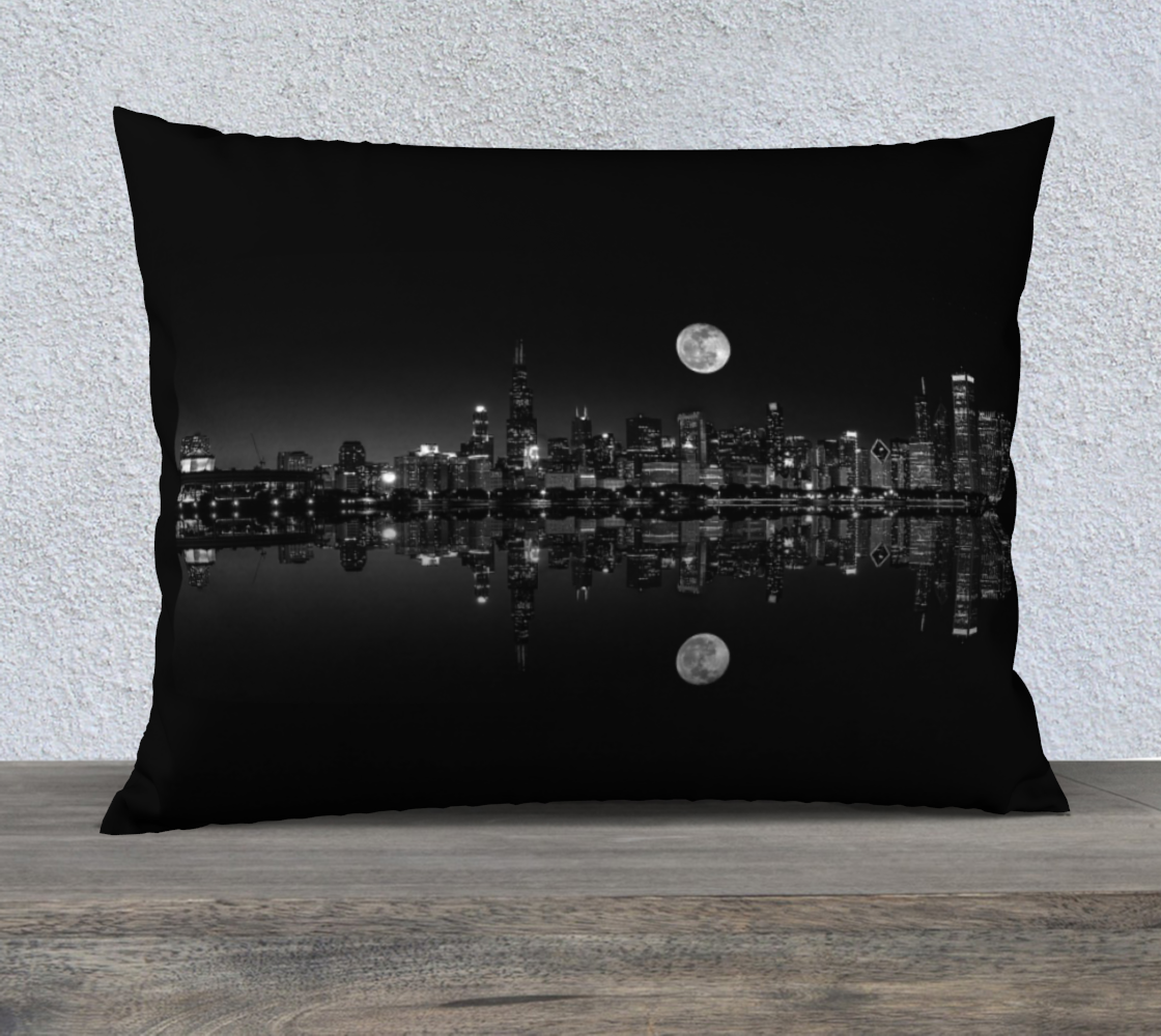 Moon Over Chicago Pillow Case preview