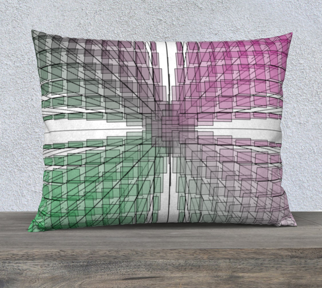 Green Red Ombre flow Rectangle Pillow preview