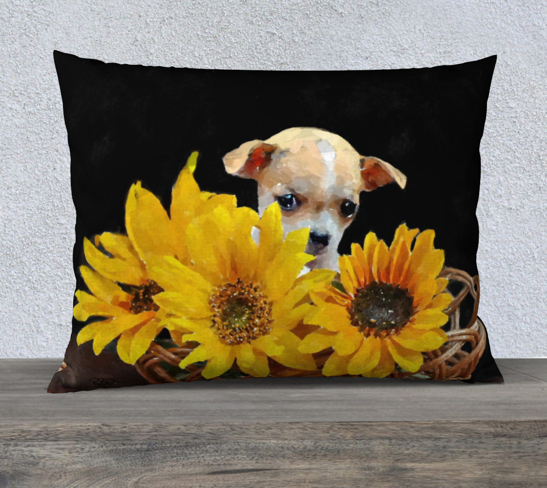 Chihuahua puppy 26" x 20" pillow case preview #2