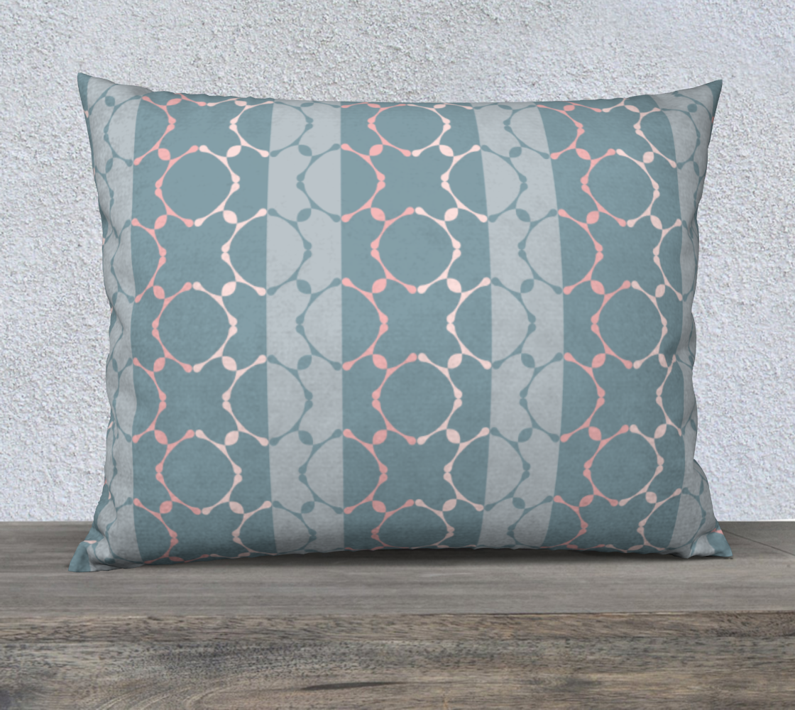 Elegant ornamental pattern (blue and pink) preview