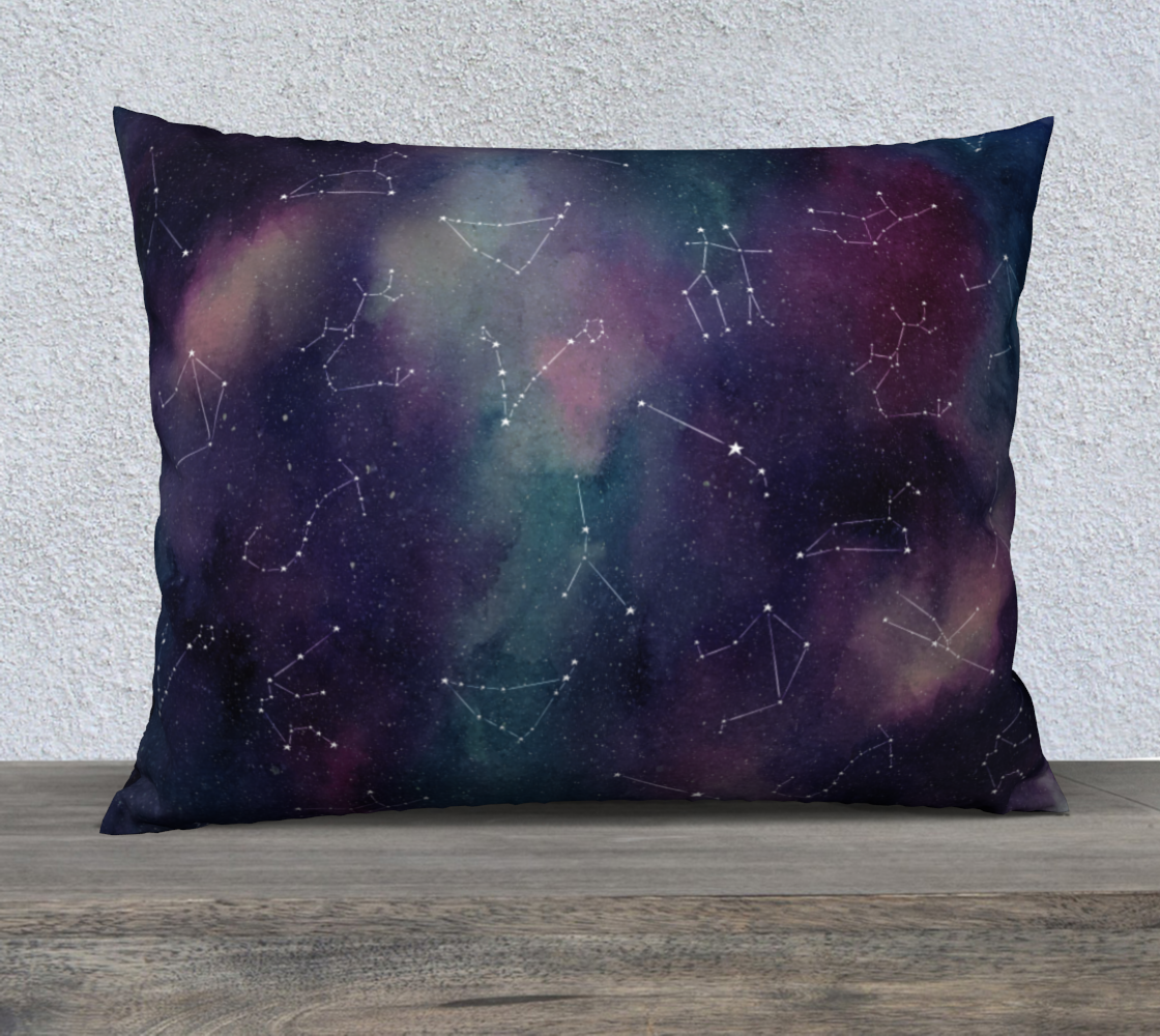 Zodiac galaxy pillow case preview