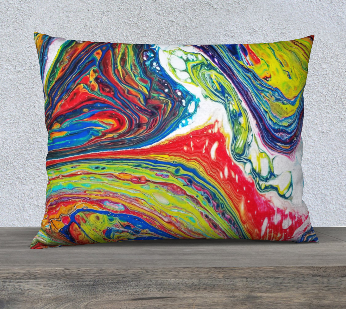 rainbow swirl 26x20 pillow case 3D preview