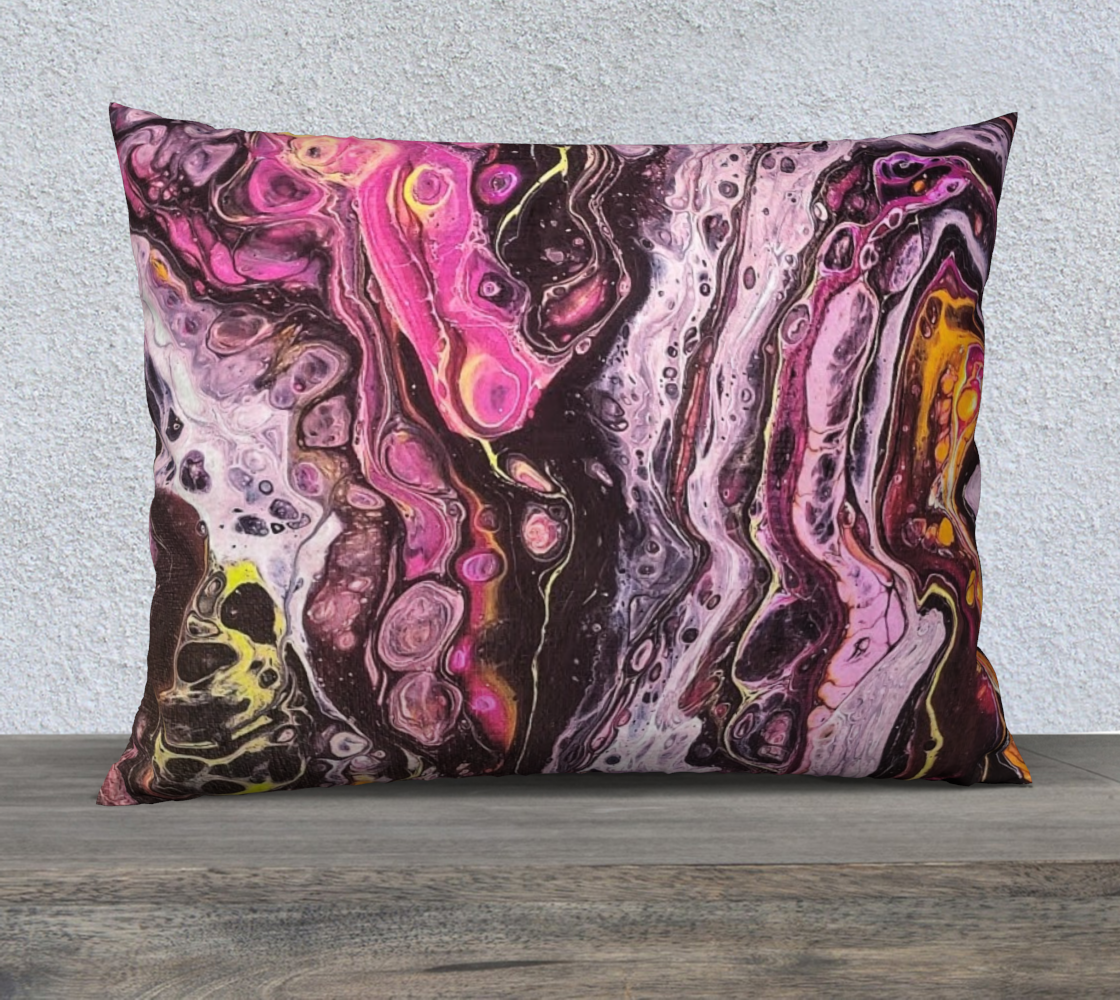 pink and orange abstract 26x20 pillow case preview #2