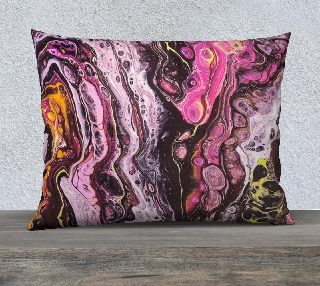 pink and orange abstract 26x20 pillow case preview