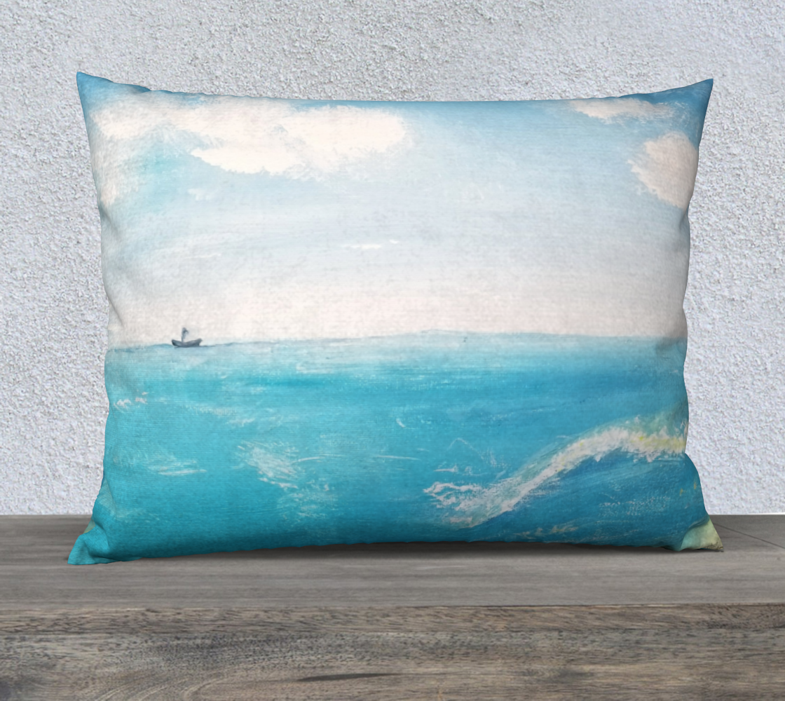 ship in the ocean 26x20 pillow case preview