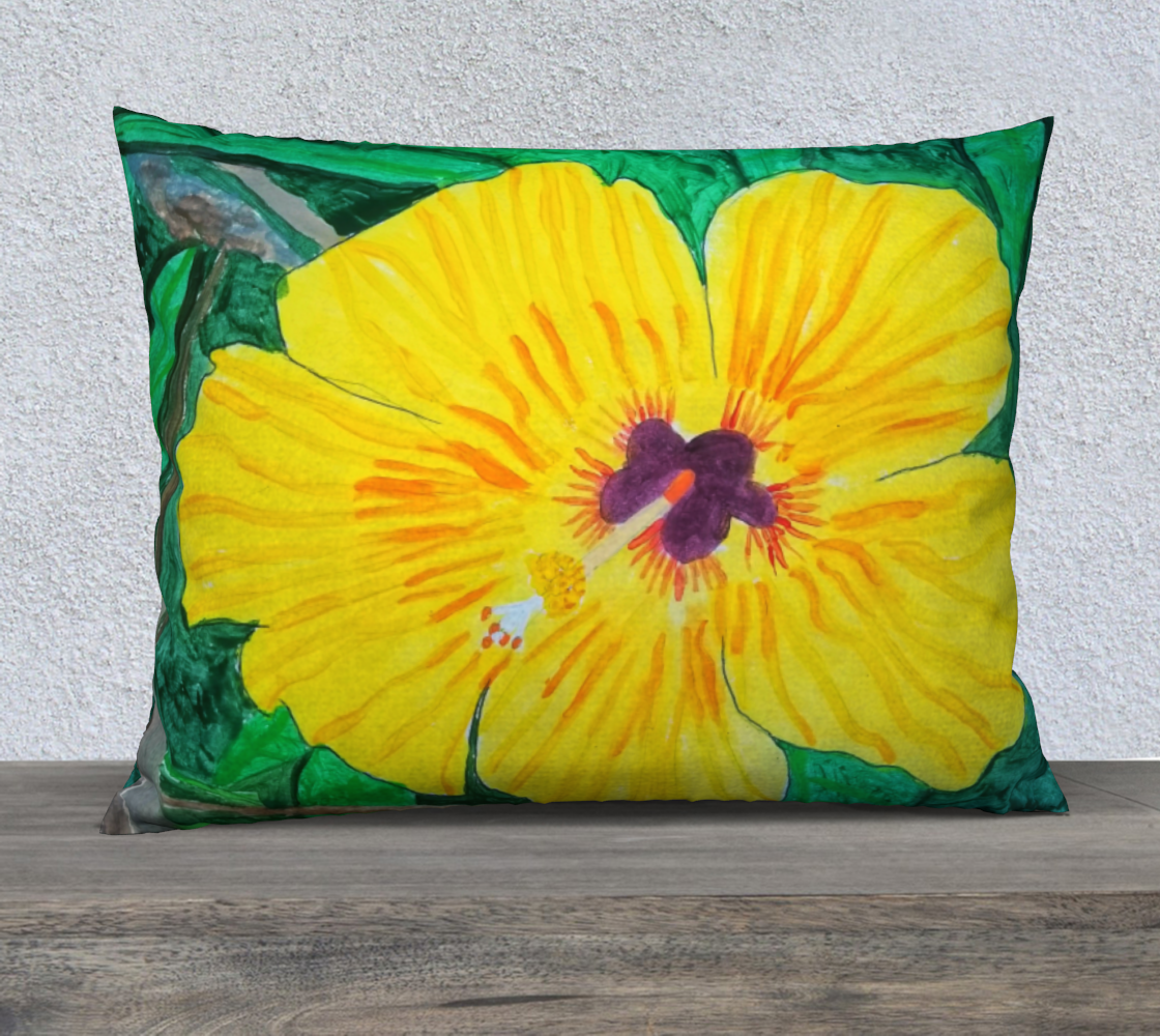 tropical flower 26x20 pillow case preview