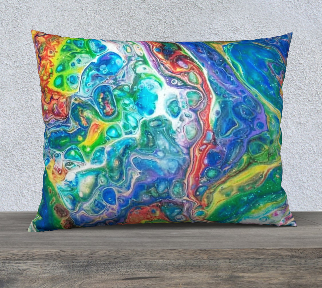 rainbow fluid 26x20 pillow case preview