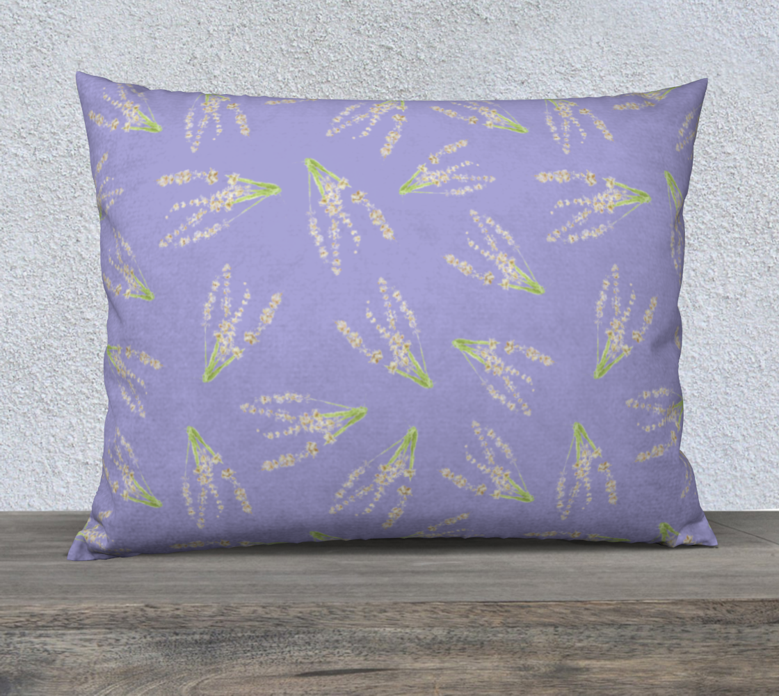 26x20 Pillow Case * Abstract Floral Pillow Covers * Linen*Velveteen*Canvas Decorative Pillows * Pale Purple Lavender Watercolor Impressions preview