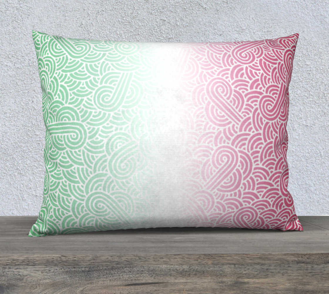 Ombré abrosexual colours swirls doodles 26 x 20 Pillow Case preview