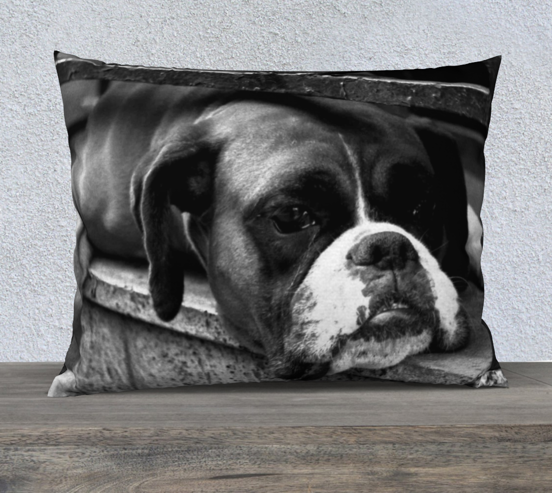 Boxer Dog On Windowsill 26x20 Pillow Case preview