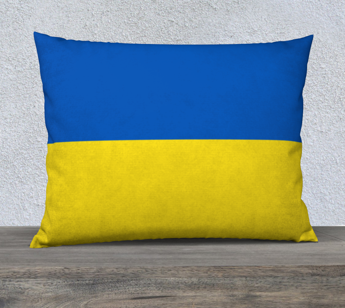 Aperçu de Flag of Ukraine in Blue Yellow Pillow Case 26x20, AWSSG