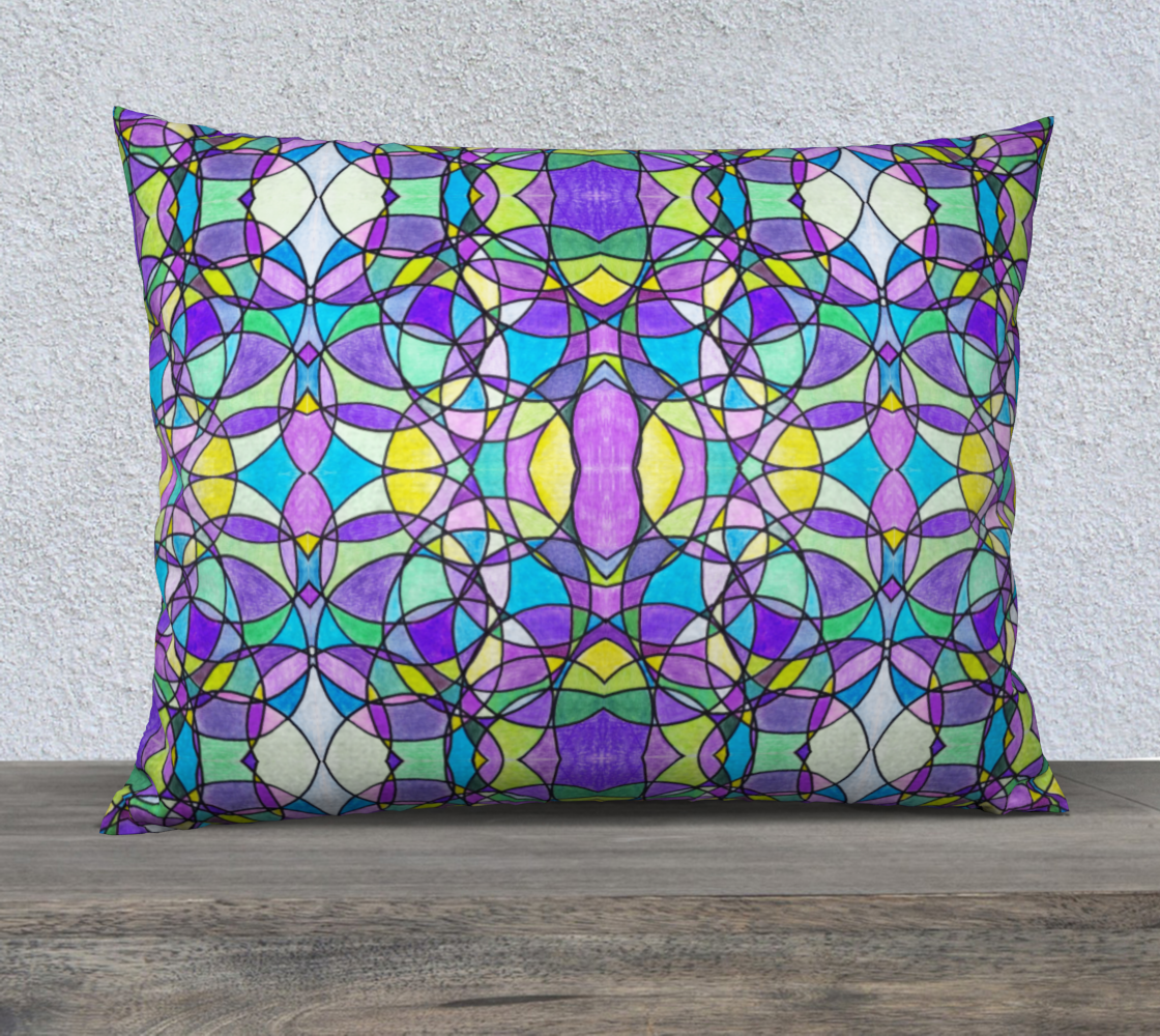 Lilac Stained Glass 26inX20in Pillow Case preview