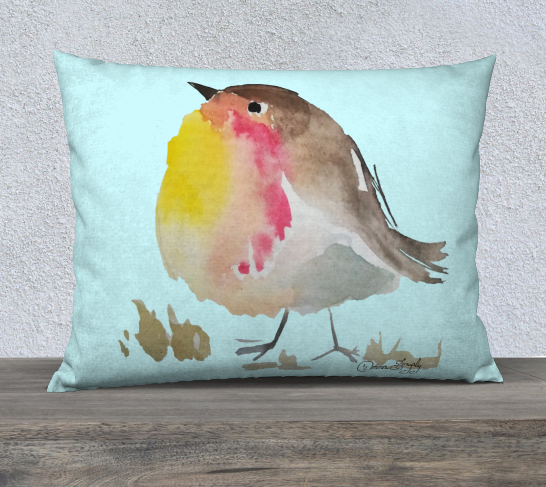 Baby Robin II SIG Mirrored 26inX20in Pillow Case preview