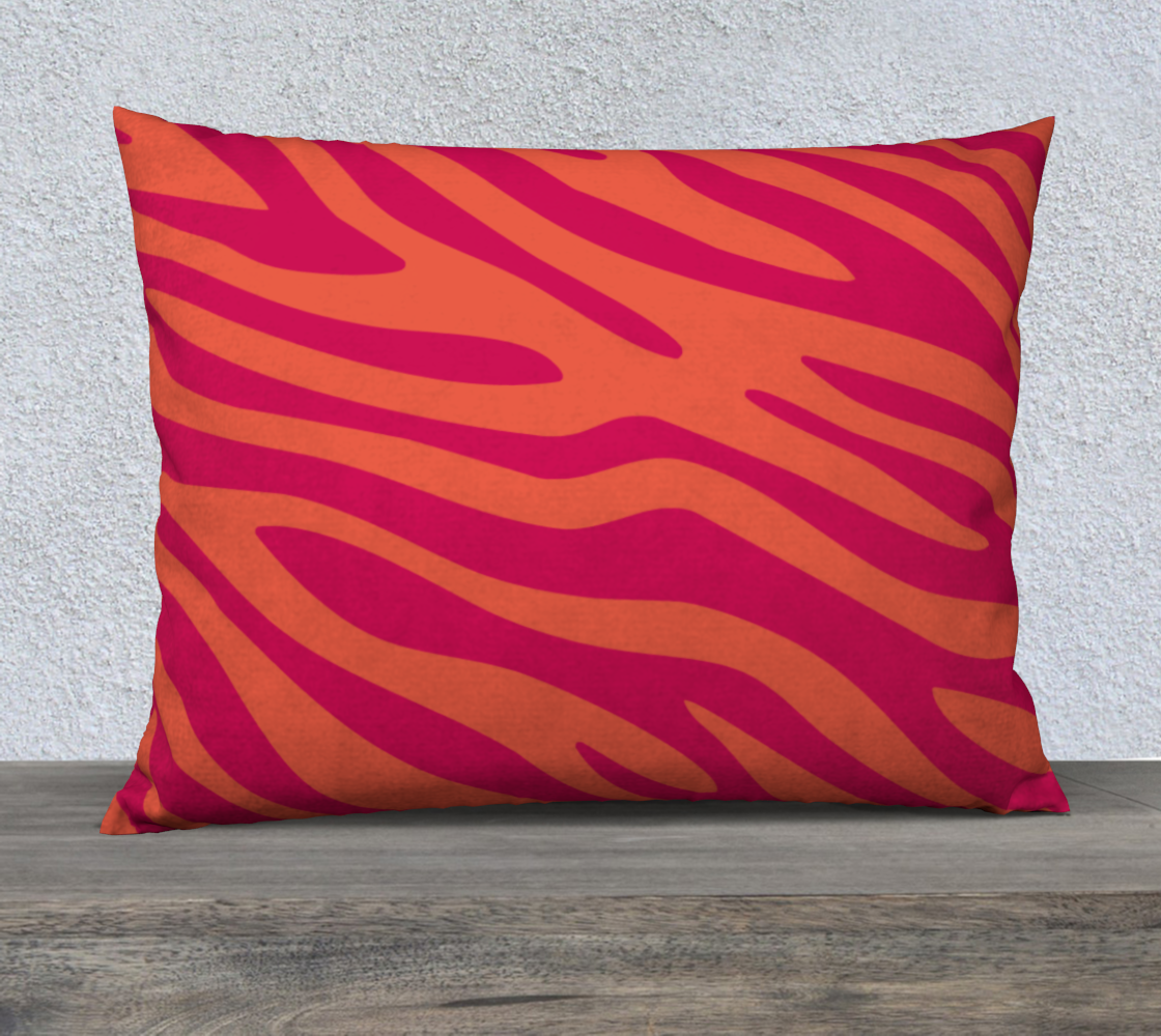 Aperçu de Hot Pink Orange Leopard Print Zebra Stripe Reversible #2